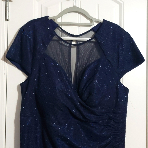 Navy Sparkle Formal NWOT - Picture 2 of 5